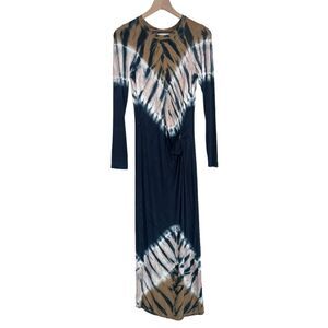 YOUNG FABULOUS & BROKE Bennet Long Sleeve Ombre Tie Dye Dress Bodycon Size S